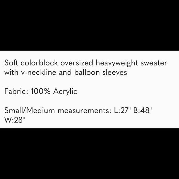 B6S💙🧡Gorgeous+soft oversized striped sweater w/ballon sleeves4desk2date! - Picture 6 of 6